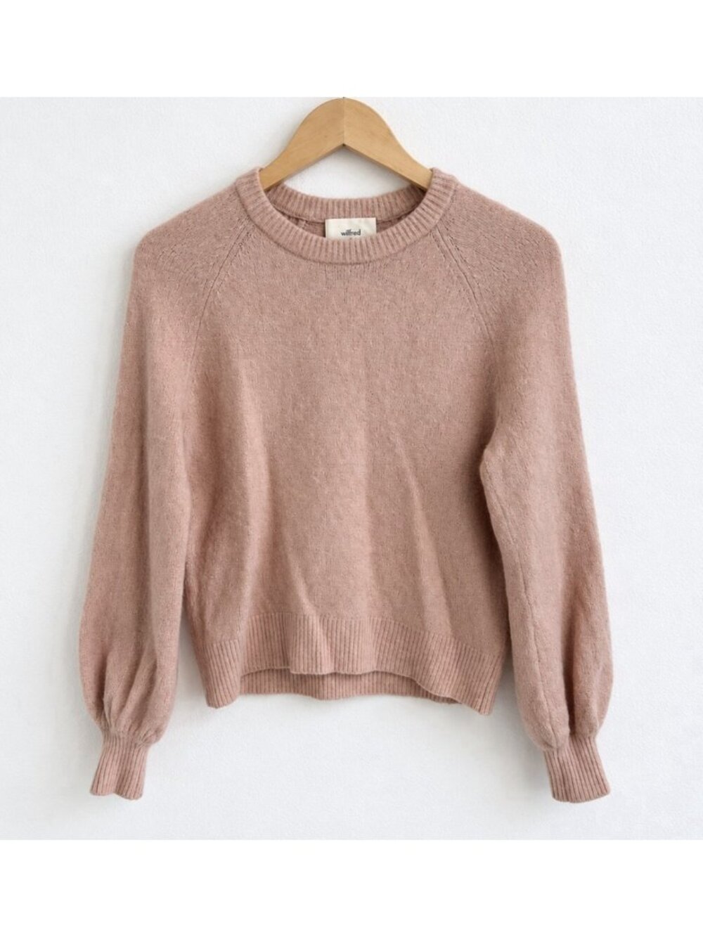 Aritzia Wilfred SoftSpoke Sonder Sweater Wool Cashmere Blend Pink Women’s S